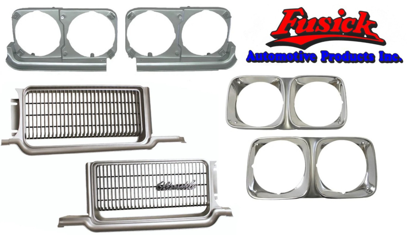 1970 Olds Cutlass Supreme Grille Emblem Headlight Bezel Headlight Housing Set 1970 Olds Cutlass Supreme Grille Emblem Headlight Bezel Headlight Housing Set