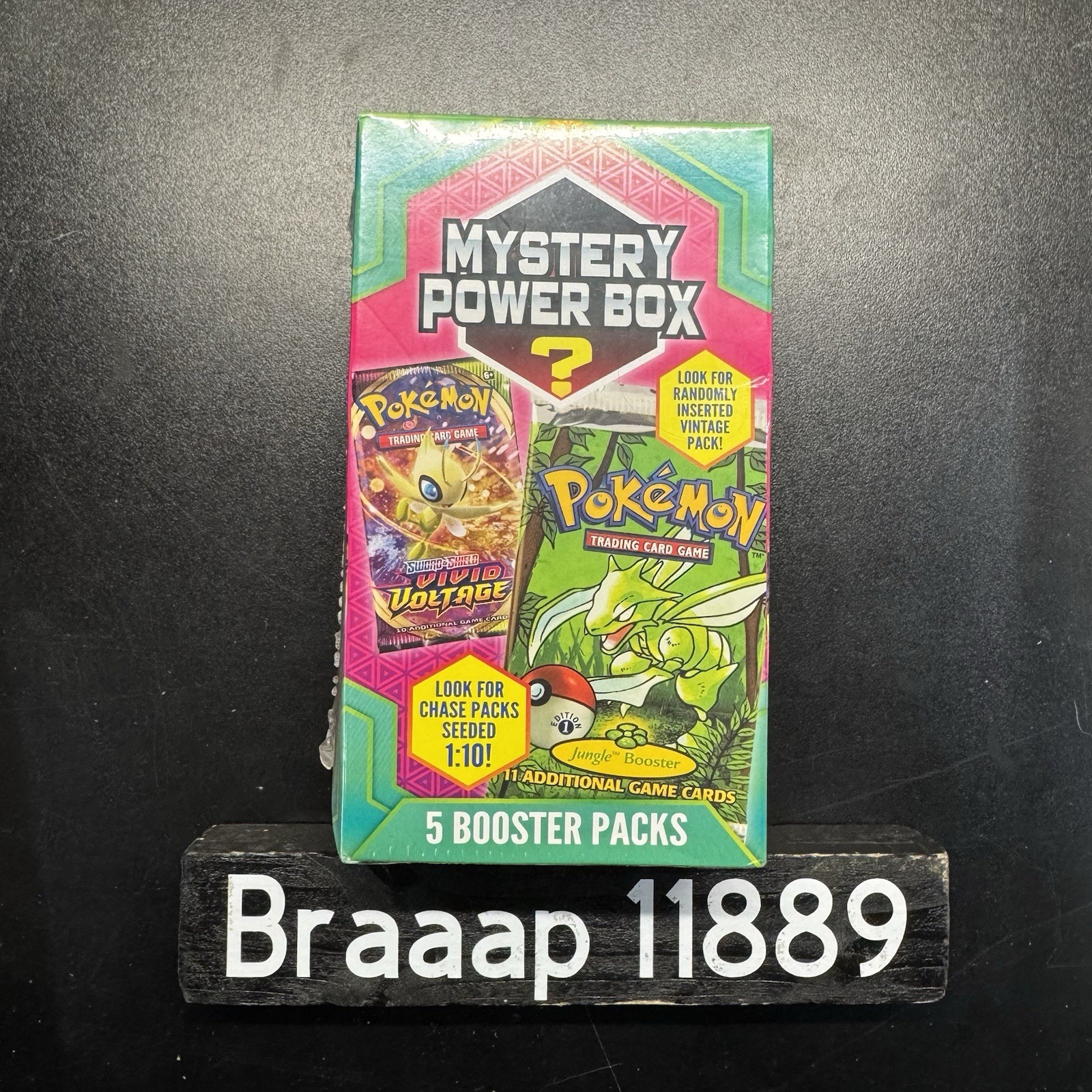 Pokemon Mystery Power Box Walmart MJHoldings 2022 Sealed 1:10 Odds 5 Packs New