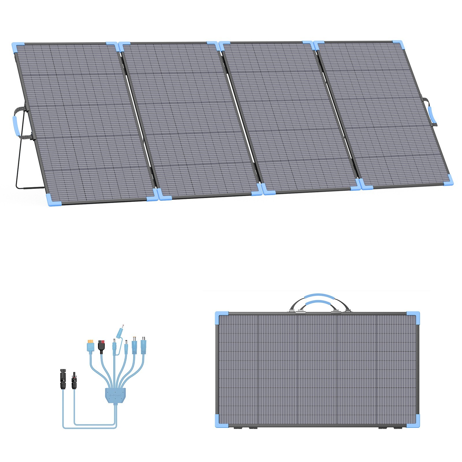 E-POWO Bifacial Portable Solar Panel 400W 220W 110W for Anker SOLIX C2000 Gen 2
