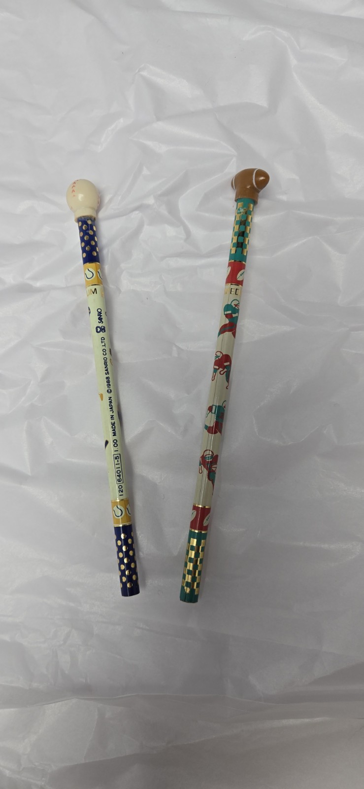 Japanese Sanrio 1988 Baseball Football Players Design Baseball Football Pencils Japanese Sanrio 1988 Baseball Football Players Design Baseball Football Pencils