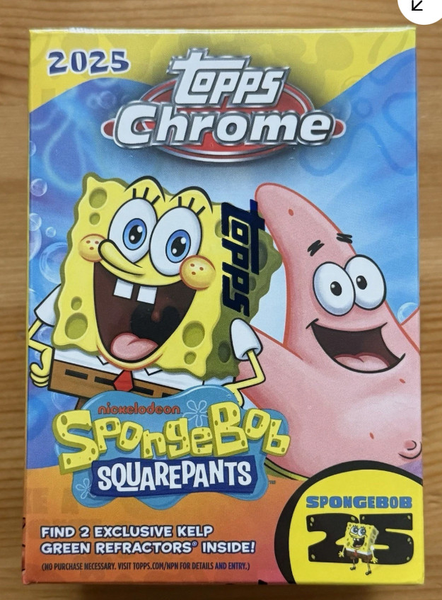 2025 Topps Chrome SpongeBob SquarePants 25th Anniversary Value Blaster Box New