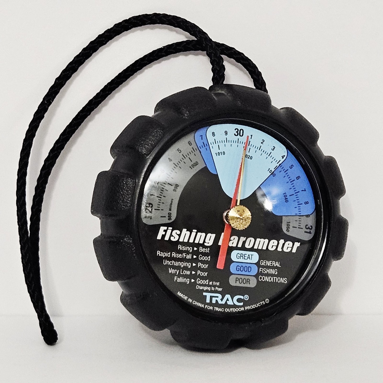 TRAC Outdoors Fishing Barometer Electromechanical Gauge Adjustable Pressure Dial