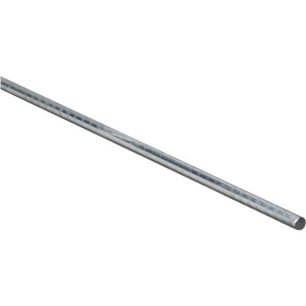 (25)-Hillman Steelworks Zinc Plated Steel 1/4 In. X 3 Ft. Solid Rod 11151