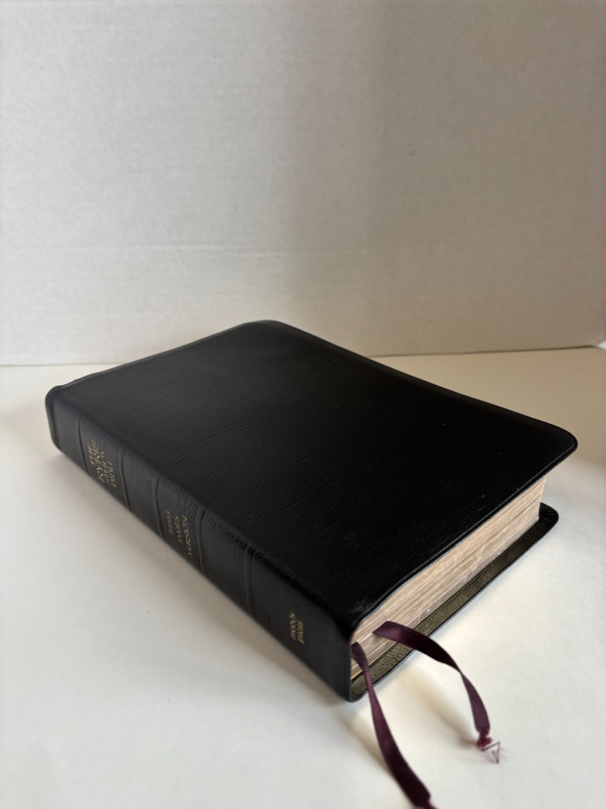 VTG 1978 Ryrie Study Bible KJV Black Cowhide Bonded Leather Indexed Gold Gilded