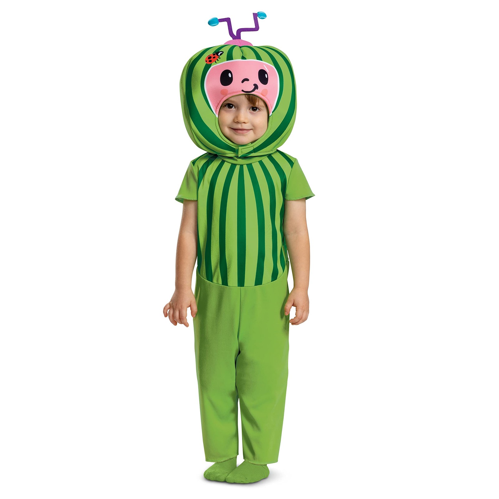 Official Cocomelon Costume for Kids, Watermelon Jumpsuit and Headpiece