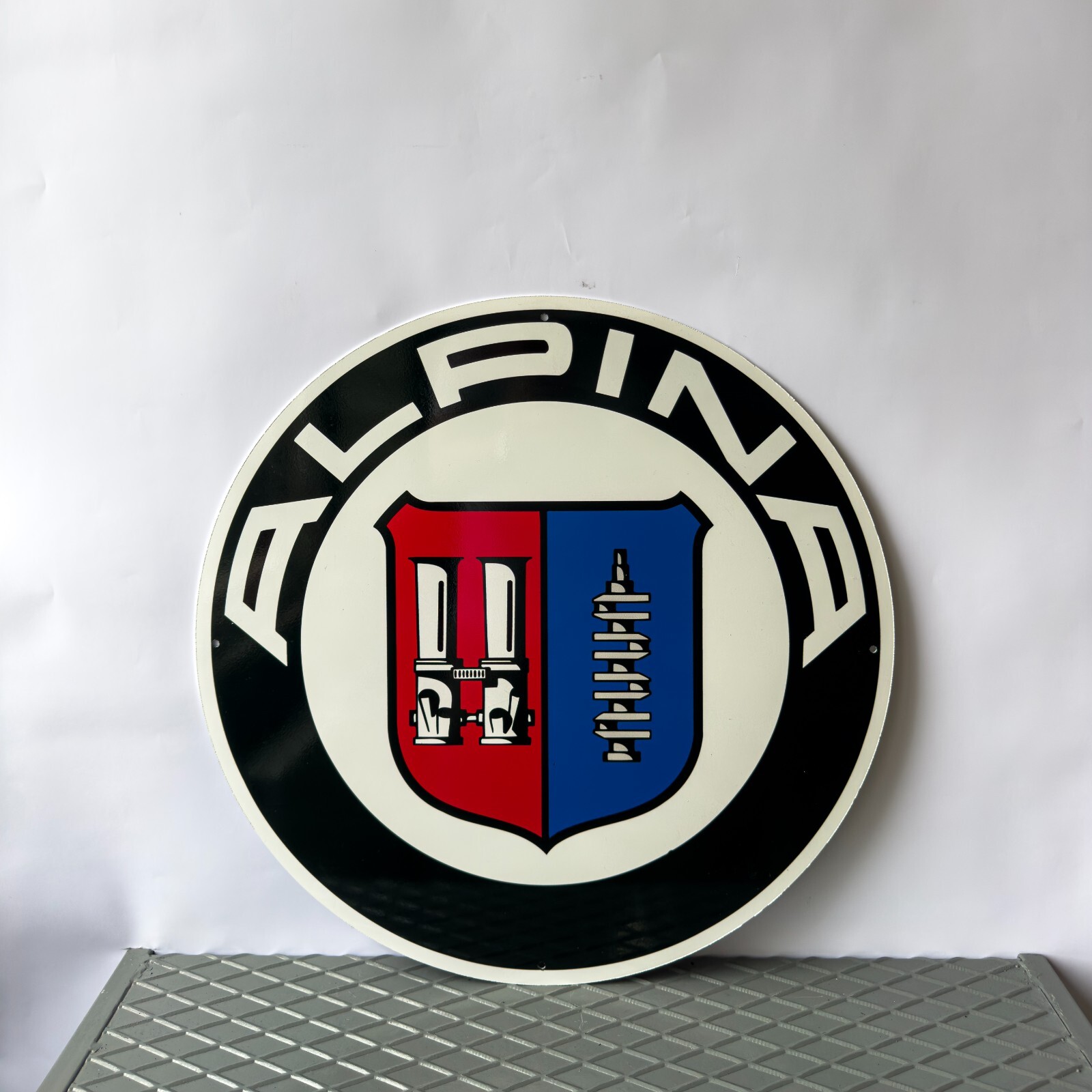 Vintage ALPINA Logo German Tuning Heritage Heavy Metal Sign  19.7\
