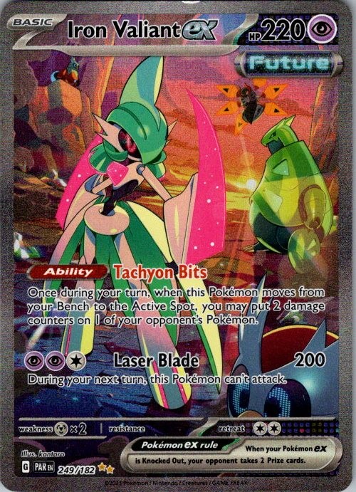 Iron Valiant ex 249/182 Paradox Rift Pokemon Holo NM kantaro