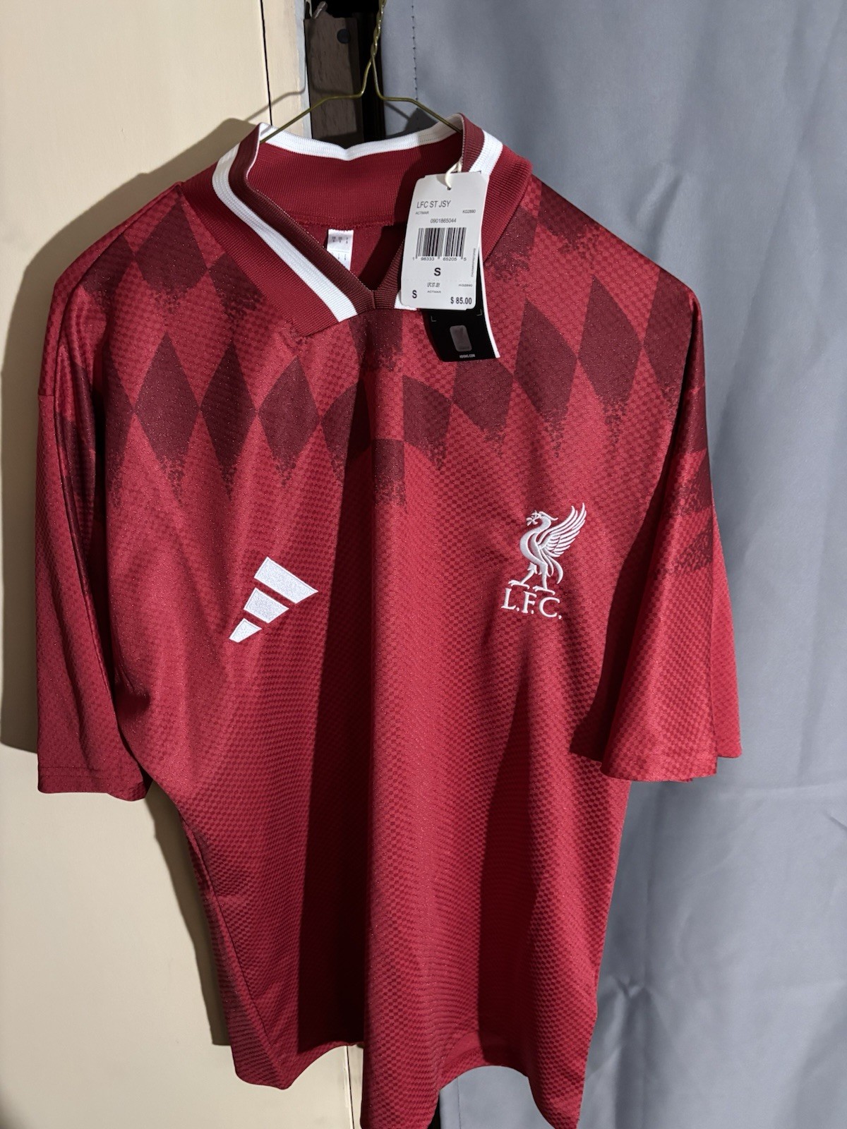 adidas Liverpool FC Soccer Jersey Shirt Size S Red & White LFC Team