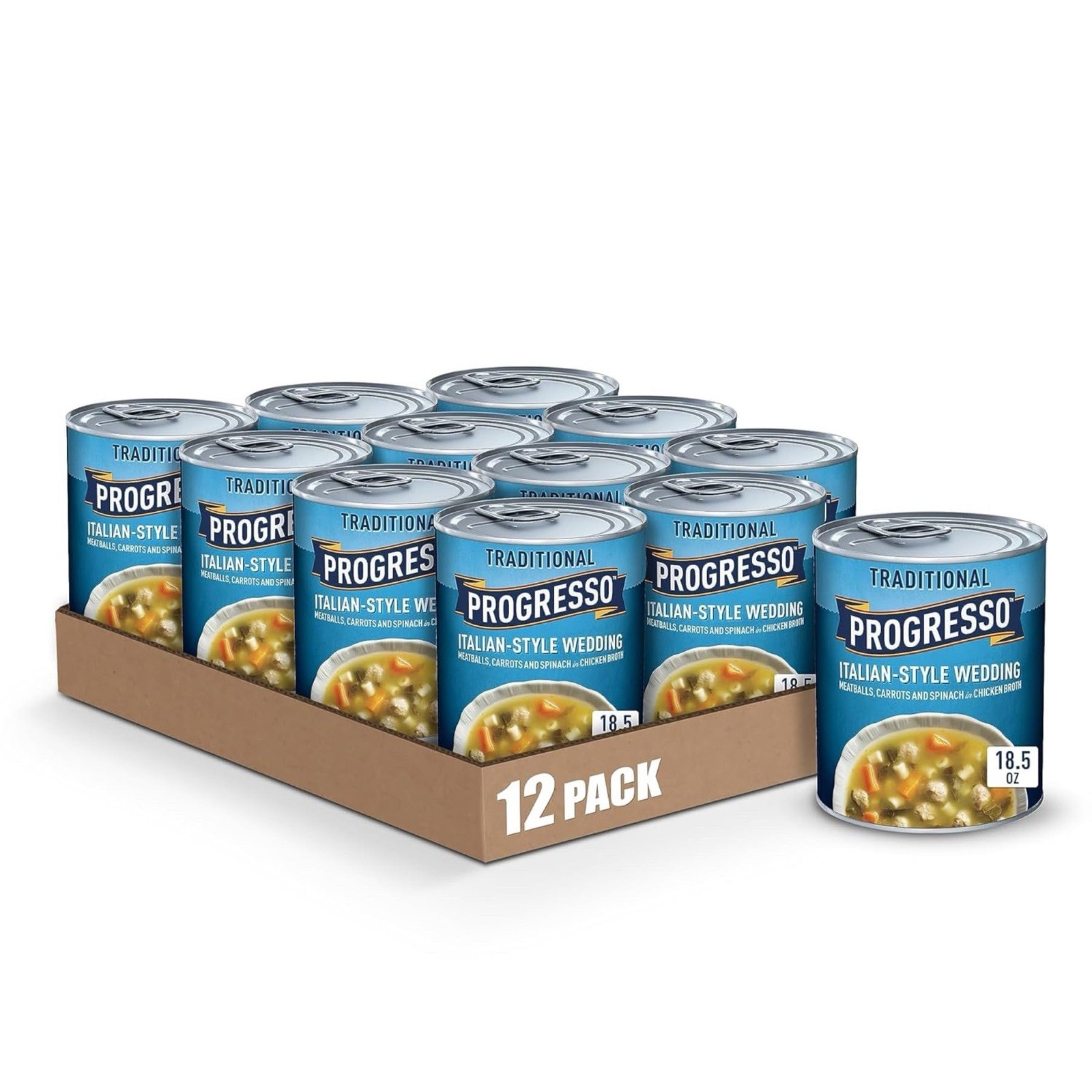 Progresso Traditional Italian-Style Wedding Soup 🍲 18.5 oz. (Pack of 12)