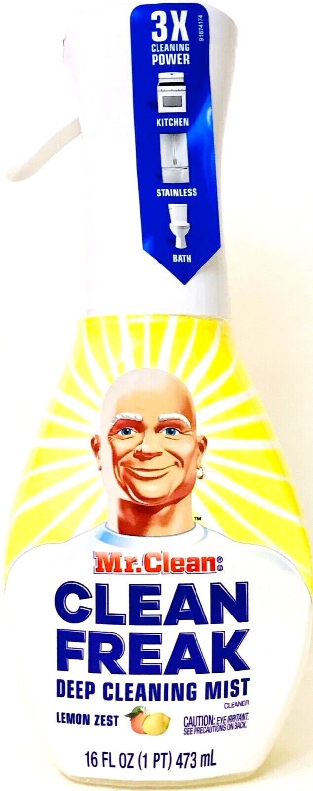 1 Bottle Mr Clean 16 Oz Clean Freak Lemon Zest Deep 3X Cleaning Power Mist Spray