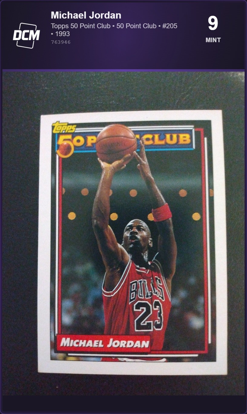 1993 Topps 50 Point Club Michael Jordan #205 Chicago Bulls 