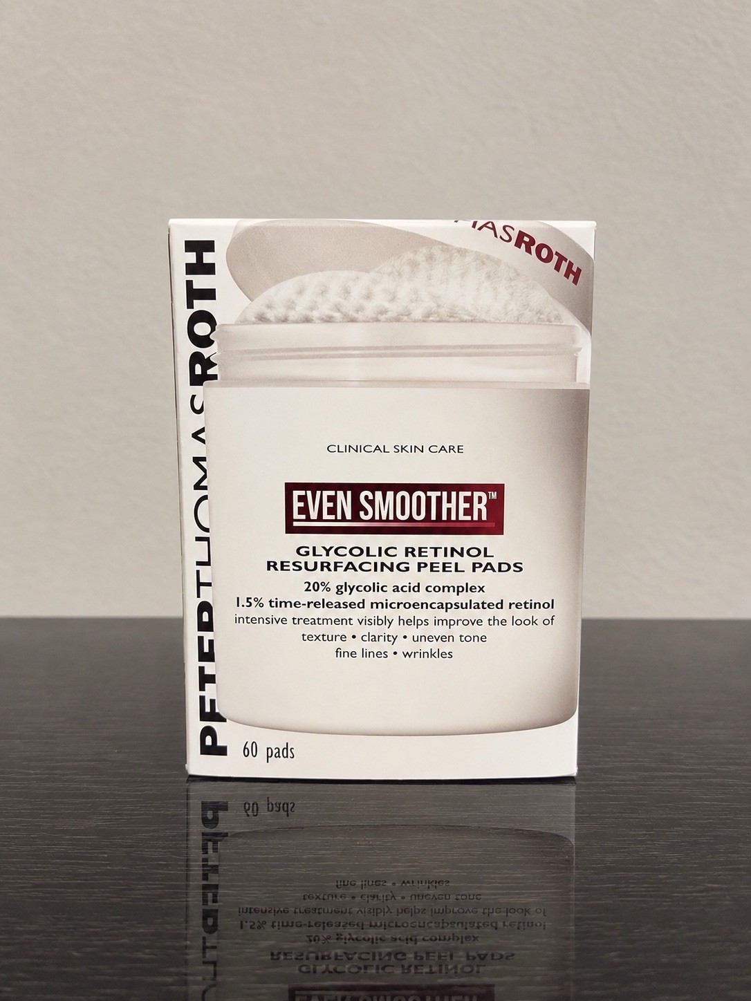 NEW Peter Thomas Roth Even Smoother Glycolic Retinol Resurfacing Peel Pads 60