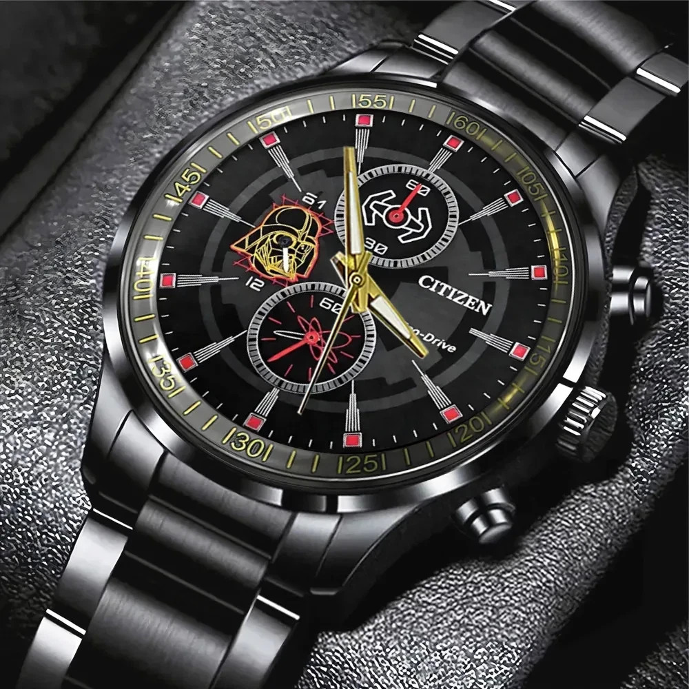 Star Wars 50th Anniversary Black Stainless Steel Watch