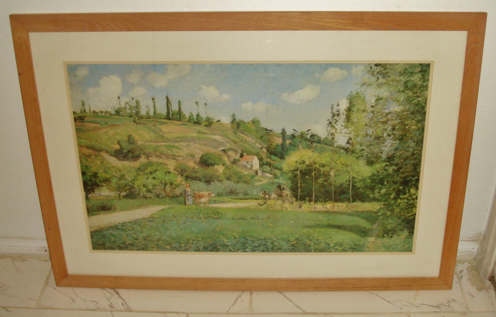 CAMILLE PISSARRO / Great  Museum Quality on Paper, Art Drawing Signed  1874