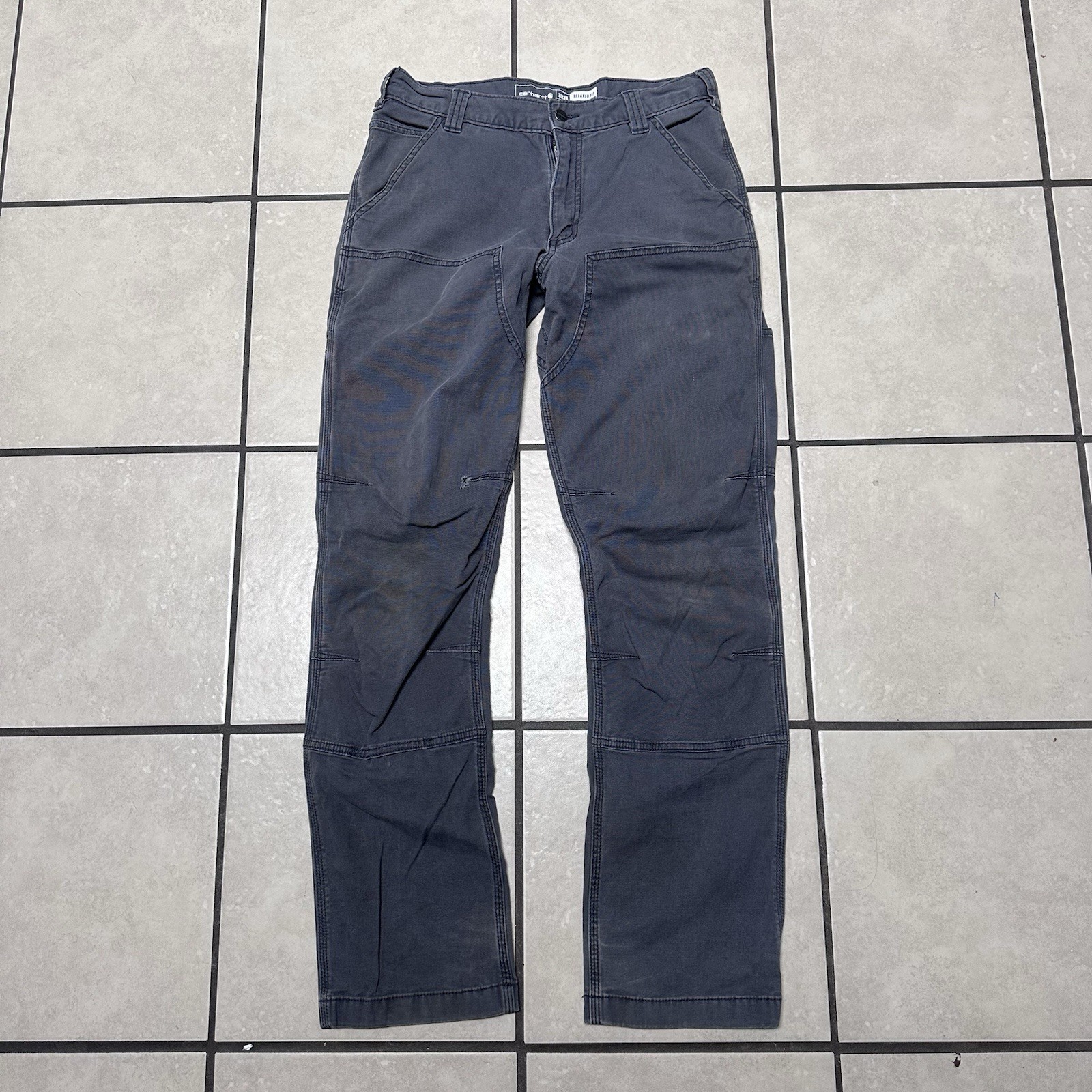 Carhart Double Knee Grey Worn Look Carpenter Pants Men\'s 31/34 Carhart Double Knee Grey Worn Look Carpenter Pants Men\'s 31/34