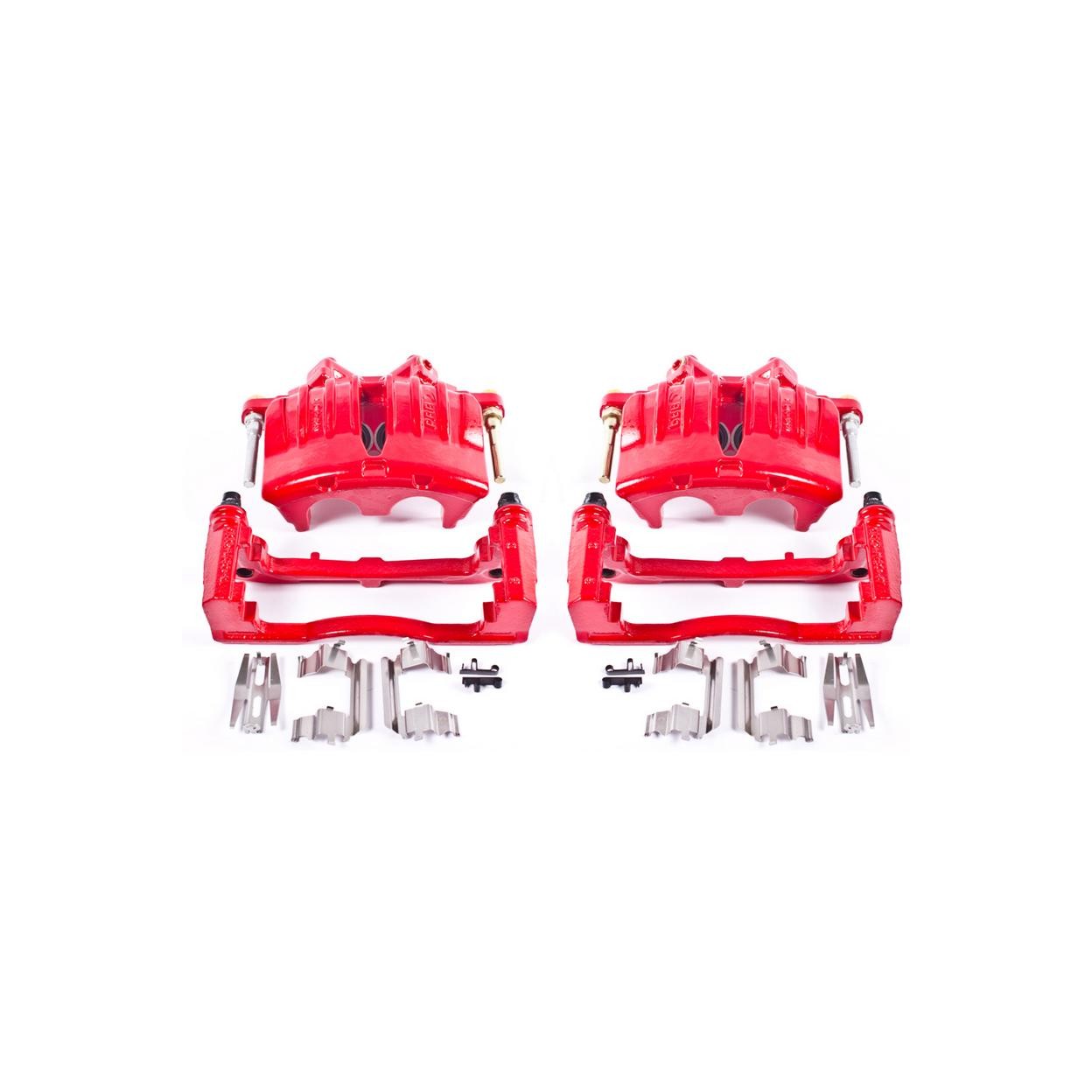 PowerStop Disc Brake Caliper Set - RED CALIPER PAIR W/BRKT