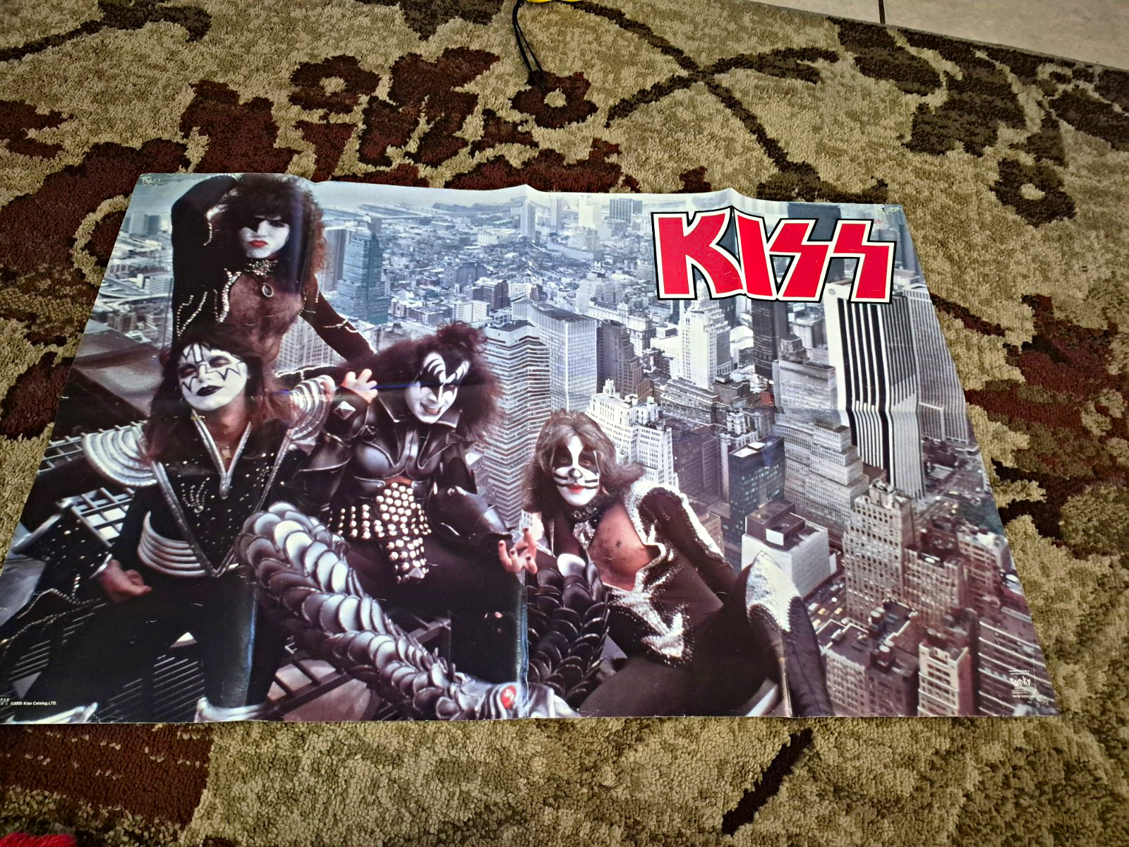 KISS City Skyline Poster 1978 Aucoin Enterprises Original 24x34