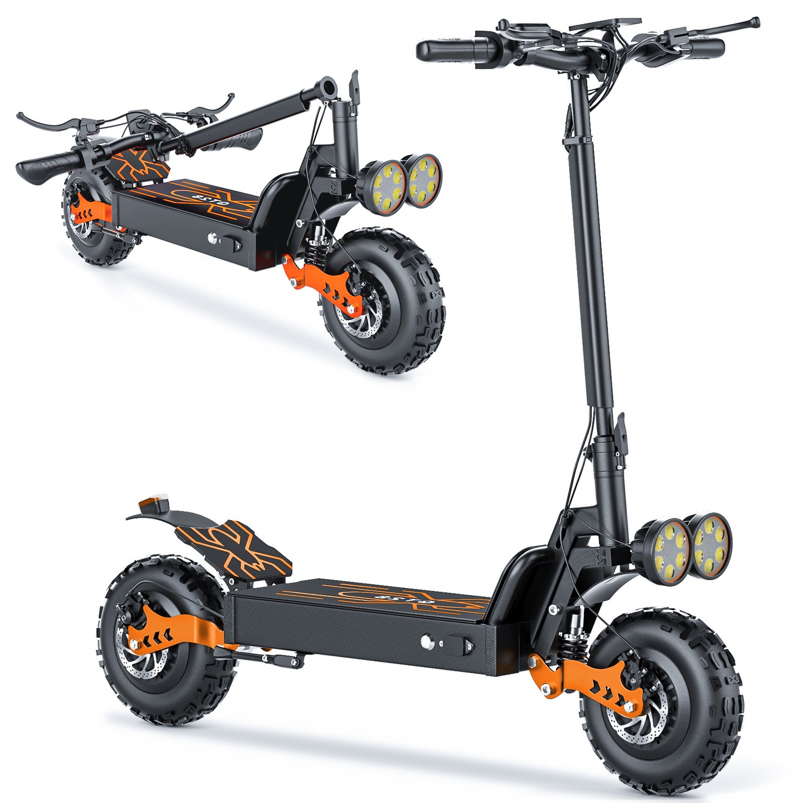 2400W Motor Adult Electric Scooter 50 Miles Range, Dual Braking Urban E-Scooters