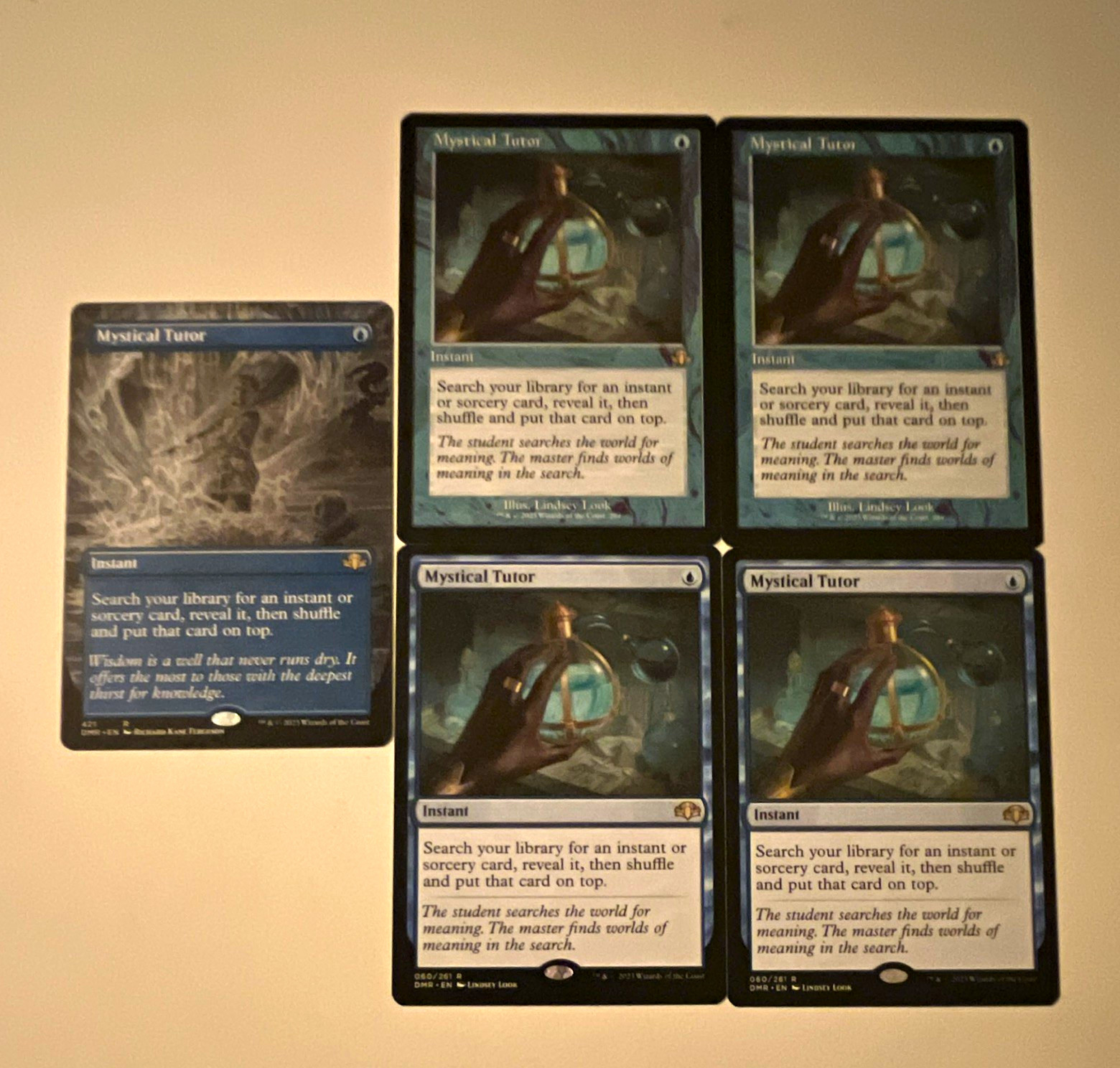 Mystical Tutor x5 DMR MTG 2x Retro, 1x Extended Art, 2x Regular English NM/LP Mystical Tutor x5 DMR MTG 2x Retro, 1x Extended Art, 2x Regular English NM/LP