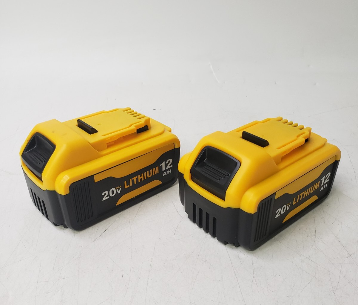 Lot of 2 FOR DEWALT 20V 12.0 AH Lithium-Ion Battery - Black or Yellow