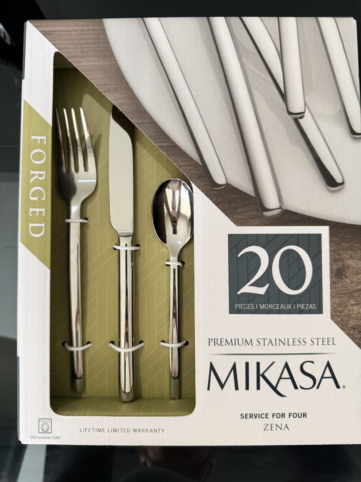 Mikasa ZENA  20 pc Forged Premium Stainless Steel Flatware Service Set 4
