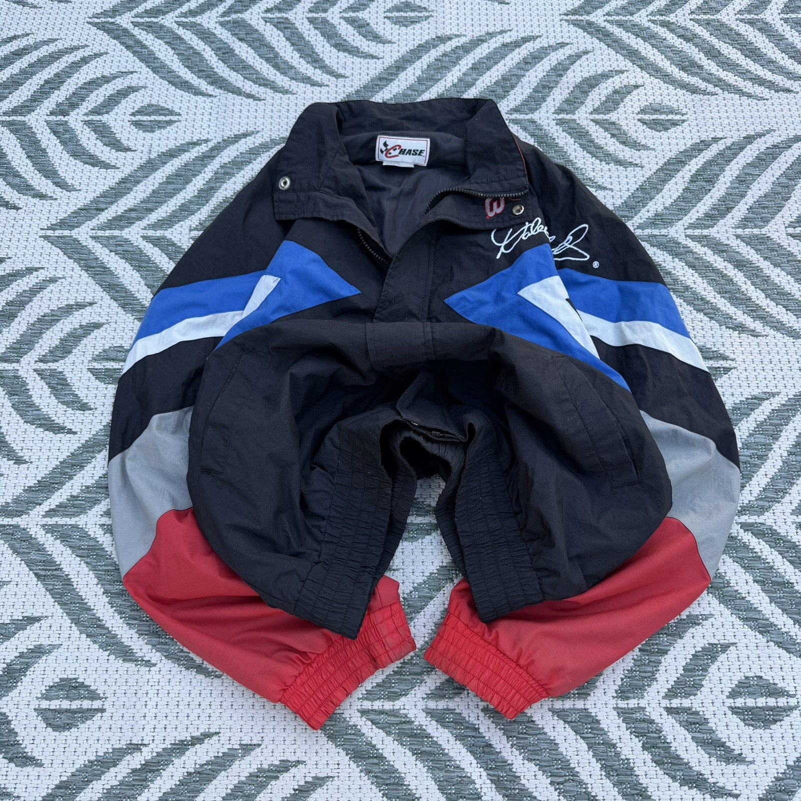 Chase NASCAR Dale Earnhardt Goodwrench Racing Windbreaker Jacket Mens XL Vintage