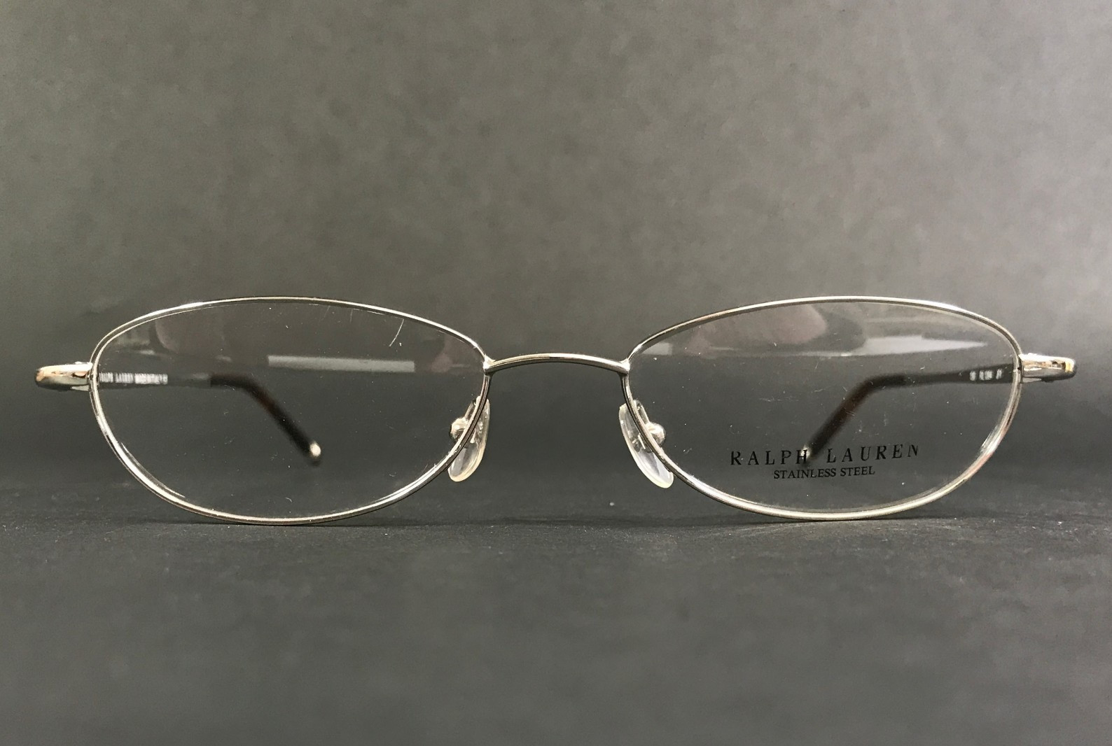 Vintage Ralph Lauren Petite Eyeglasses Frames RL1394 JF1 Silver Oval 49-16-130
