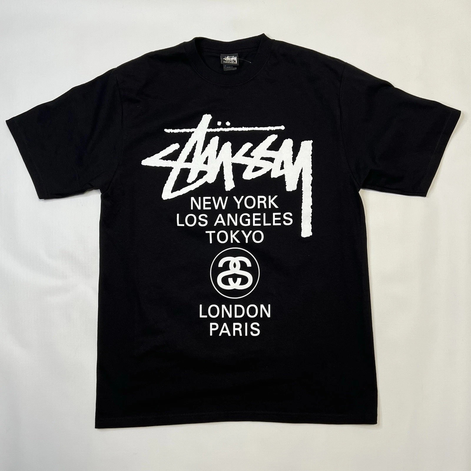 New Stussy World Tour Tee Shirt Black New Stussy World Tour Tee Shirt Black