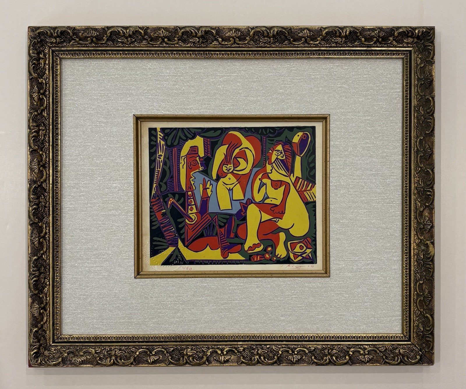 Pablo Picasso Lithograph Hand Signed, Numbered & Stamped 1900-1970s Framed