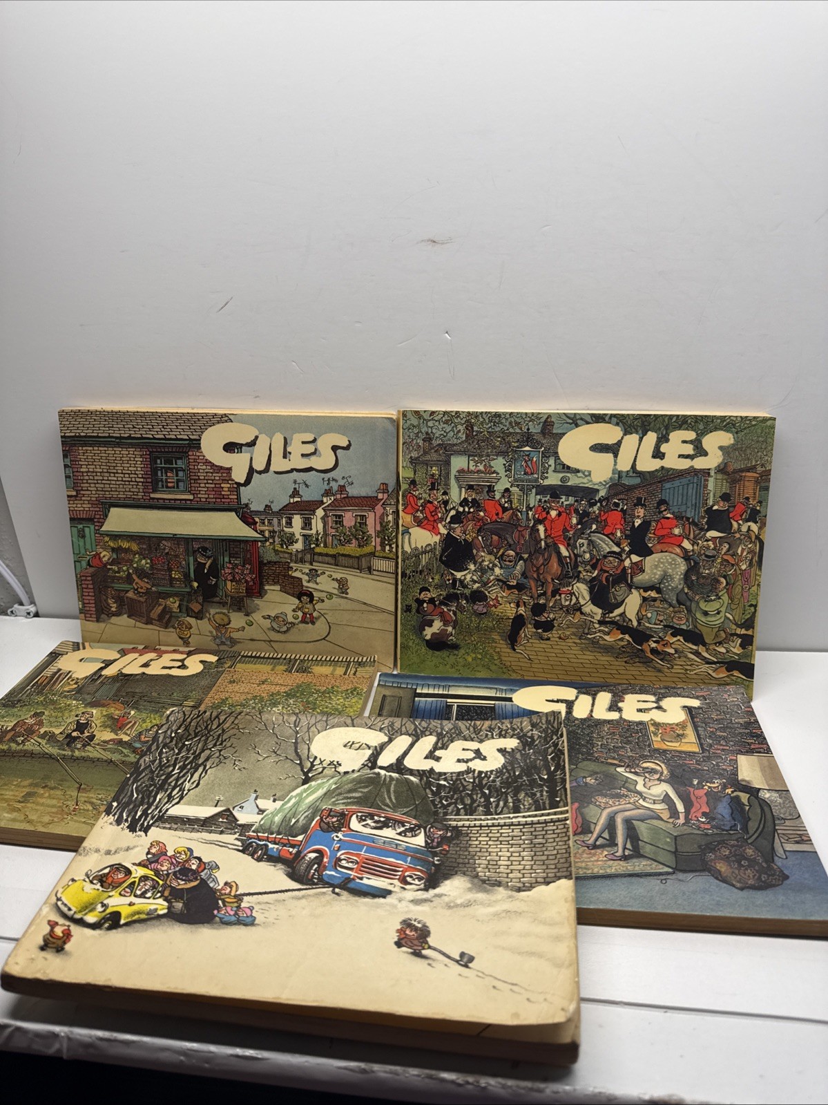 Giles Cartoons Books Collectible Paperback Lot Of 8 Books