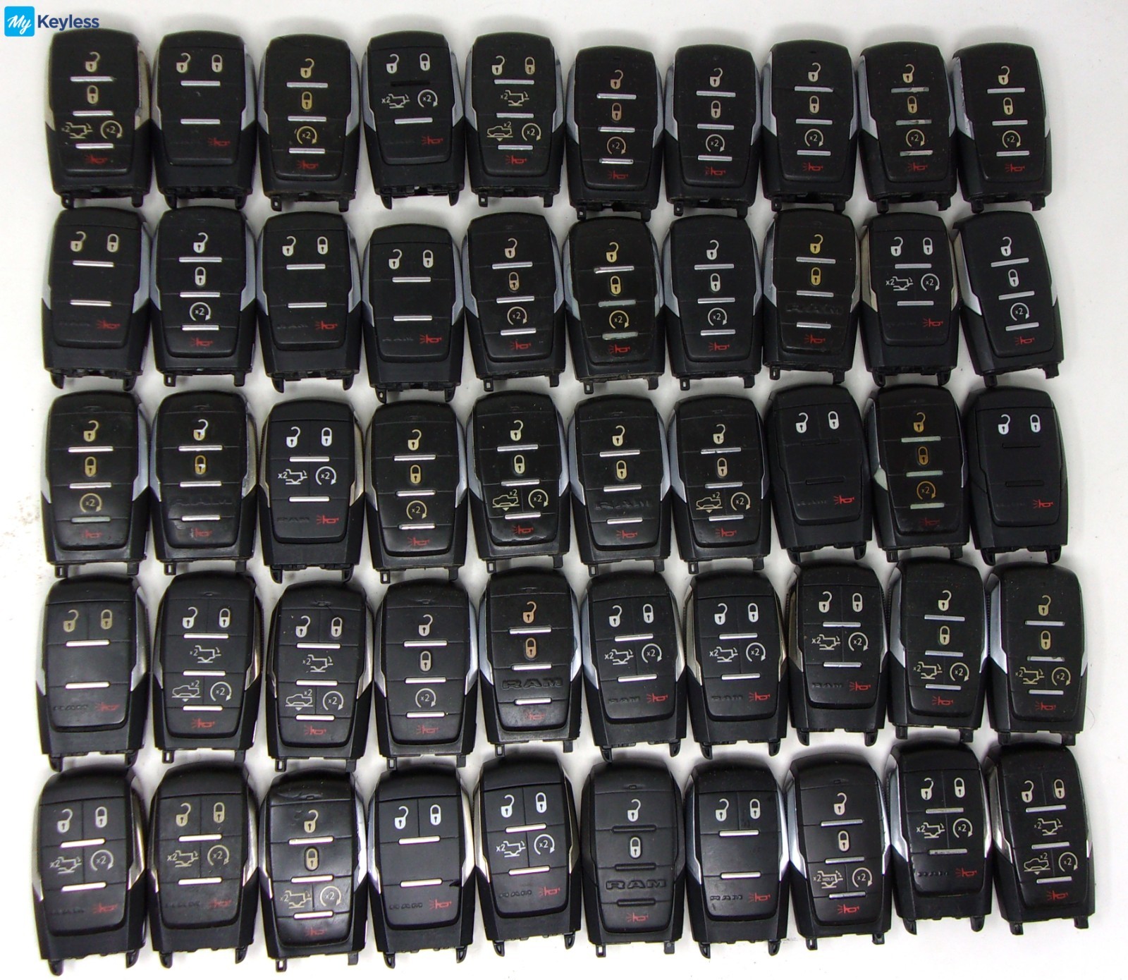 Mixed Lot x50 OEM RAM Smart Key Remotes
