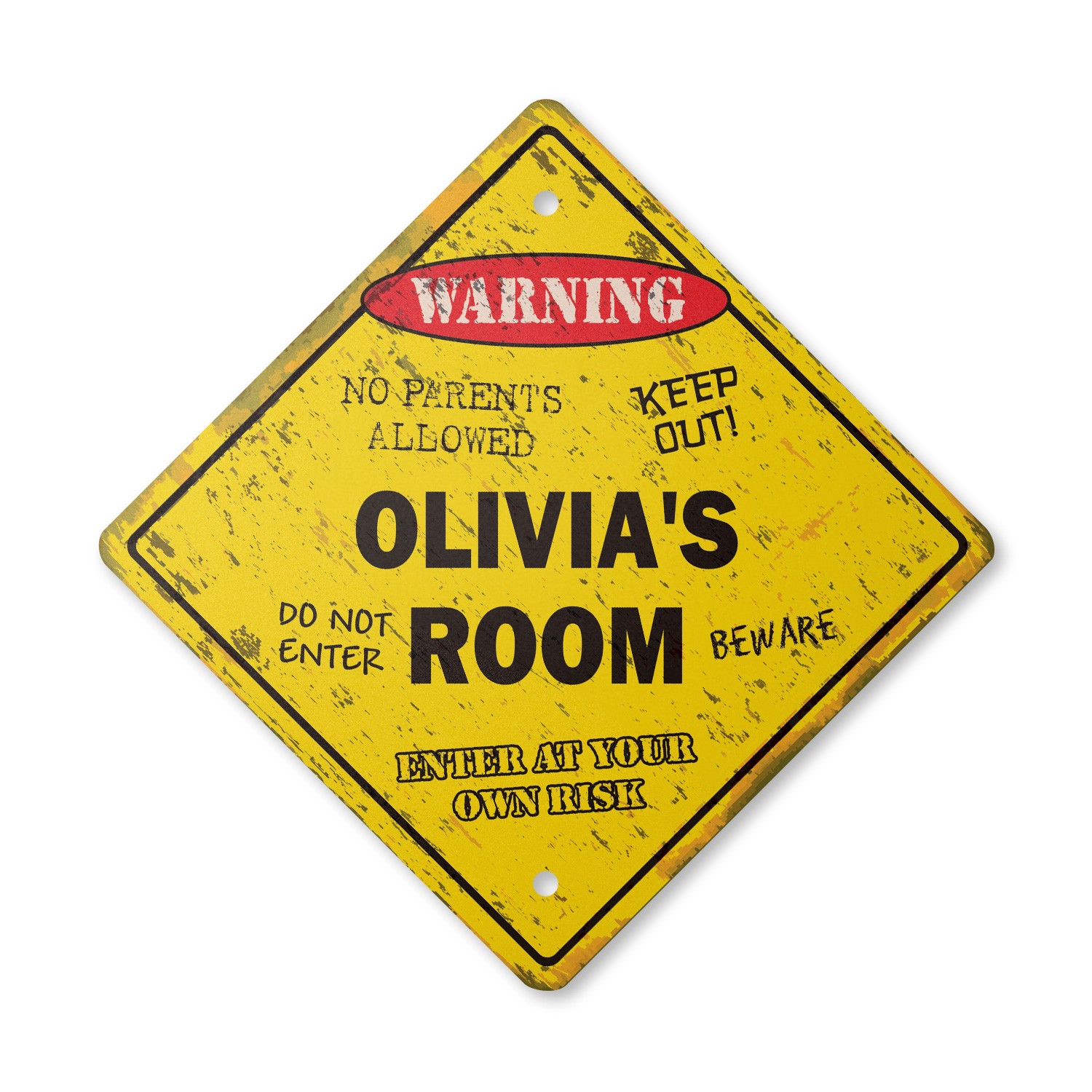 Olivia\'s Room Vintage Crossing Sign Xing Plastic Rustic kids bedroom children\'s