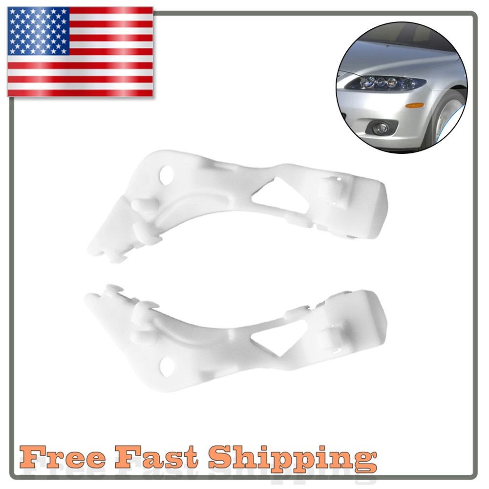 Fit For 2003-2008 Mazda 6 Front Bumper Bracket Retainer Left+Right Side Support