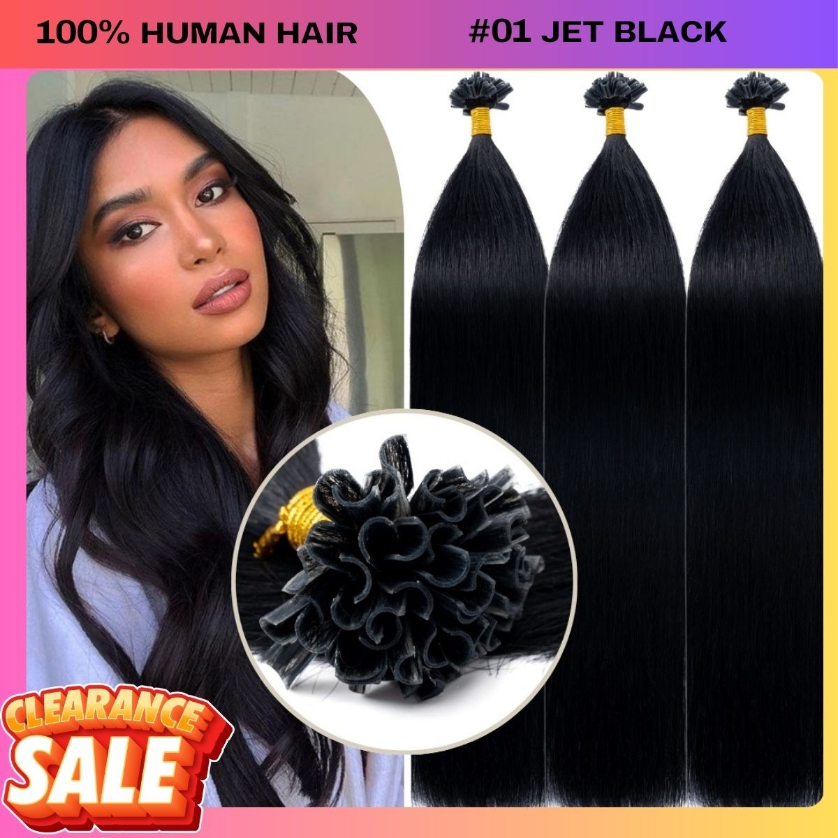 Keratin Fusion U Tip Hair Extensions Real Russian Human Hair Nail Tip Thick 200g