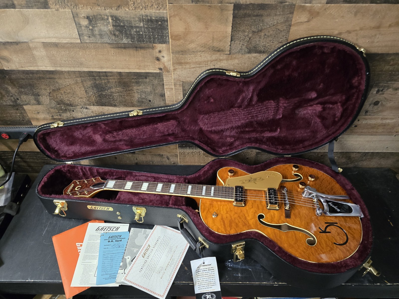 2024 Gretsch G6120TGQM-56 Ltd Edition Quilt Classic Chet Atkins Hollow Body 2024 Gretsch G6120TGQM-56 Ltd Edition Quilt Classic Chet Atkins Hollow Body