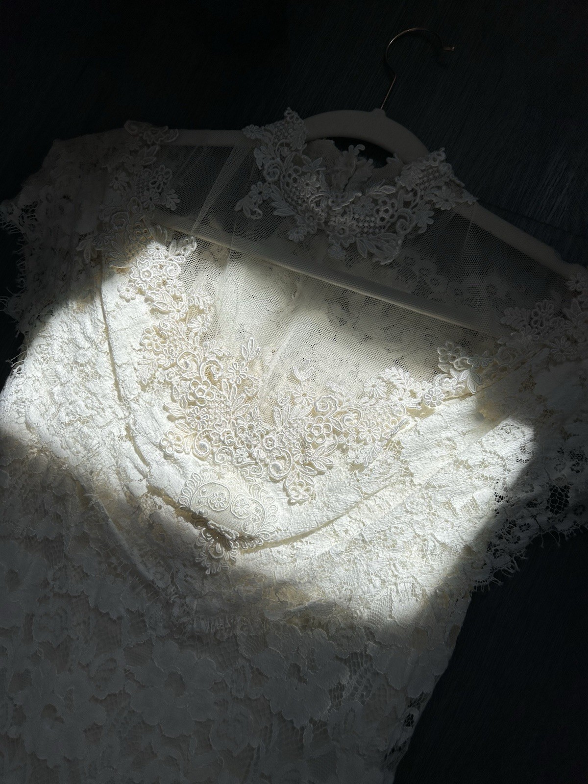 Alfred Angelo 1980s Lace Wedding Dress Drop Waist Victorian