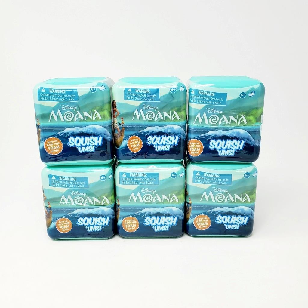 Disney Moana Squish \'Ums - Lot of 6 Sealed Blind Cubes