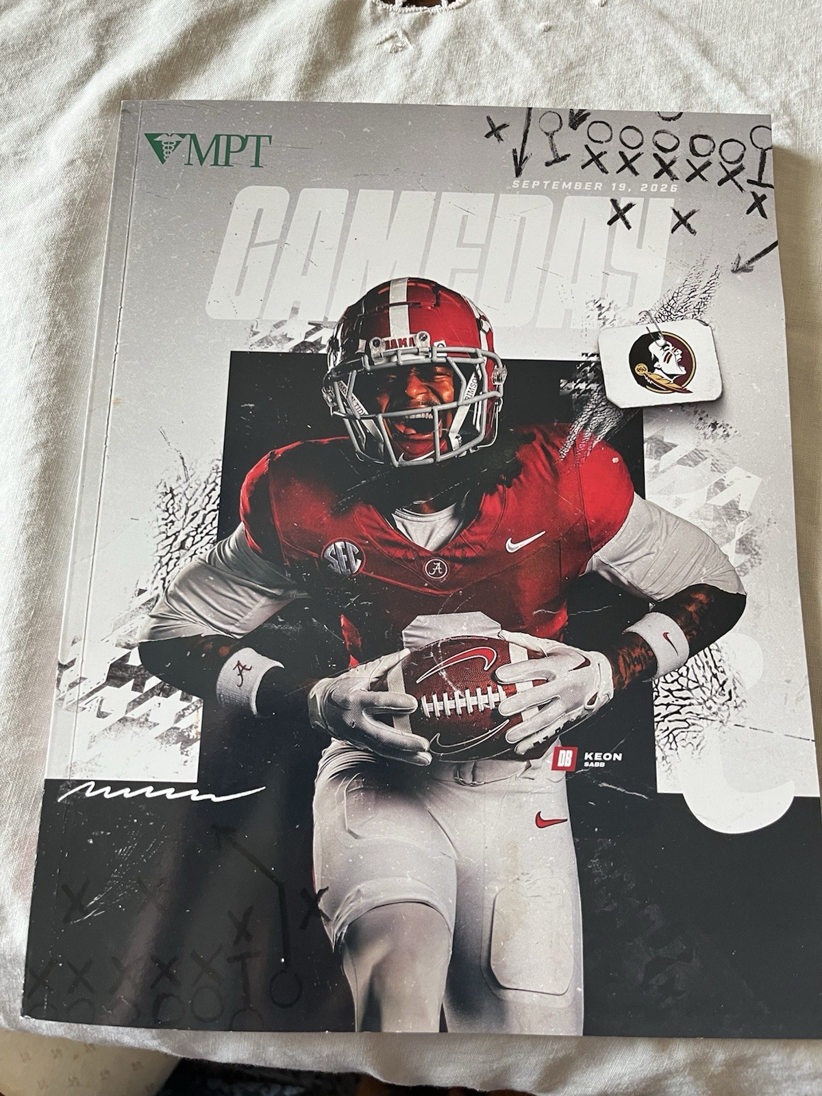 Alabama Crimson Tide 2026 GameDay Program September 19, 2026 Original