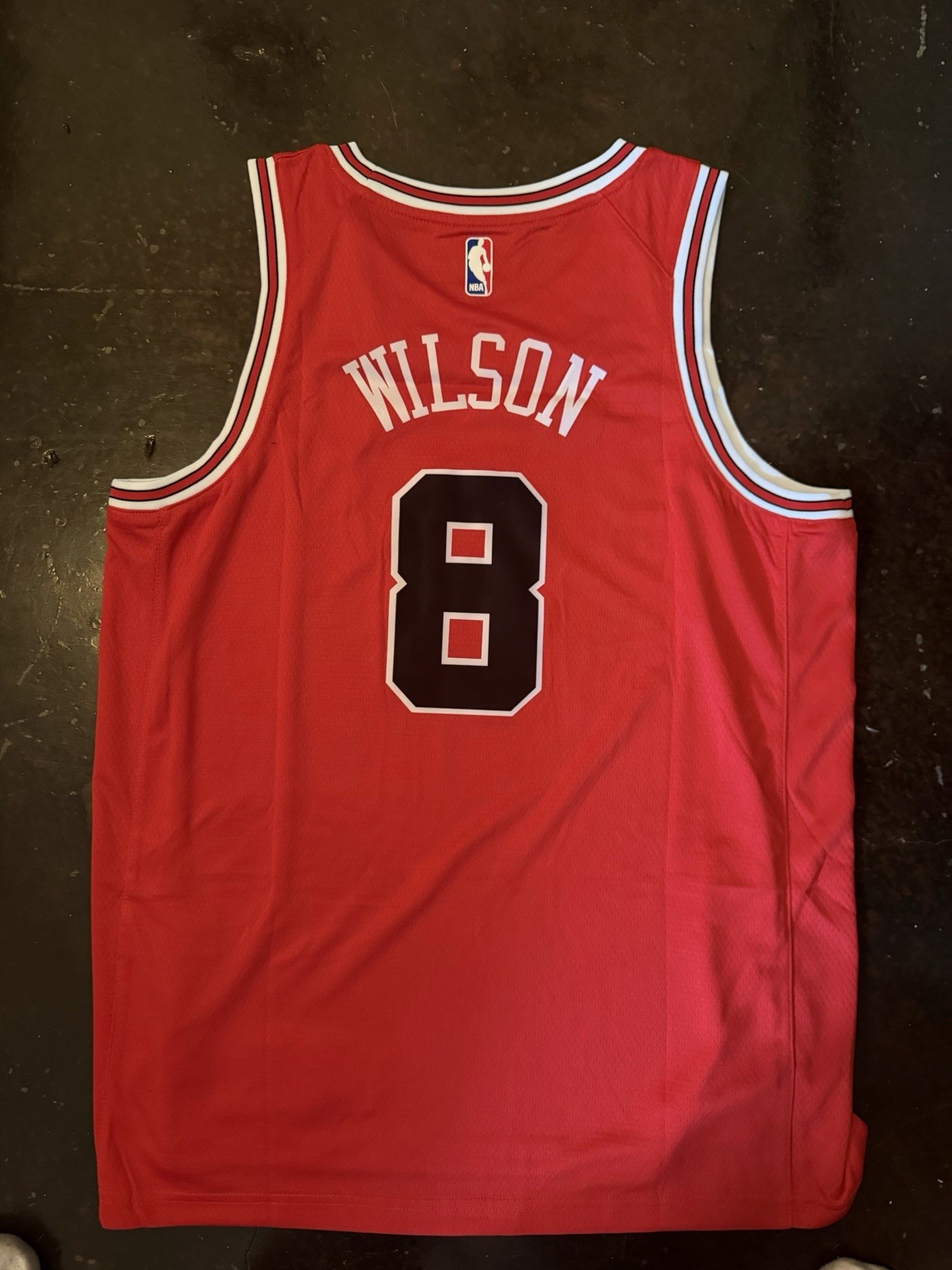 Caleb Wilson Chicago Bulls Icon NBA Red Jersey Size Large New With Tags Caleb Wilson Chicago Bulls Icon NBA Red Jersey Size Large New With Tags