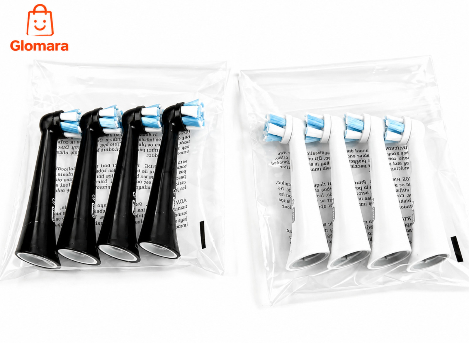 OEM Oral-B iO Replacement Brush Heads 8 Pack White Black Toothbrush Refills Bulk