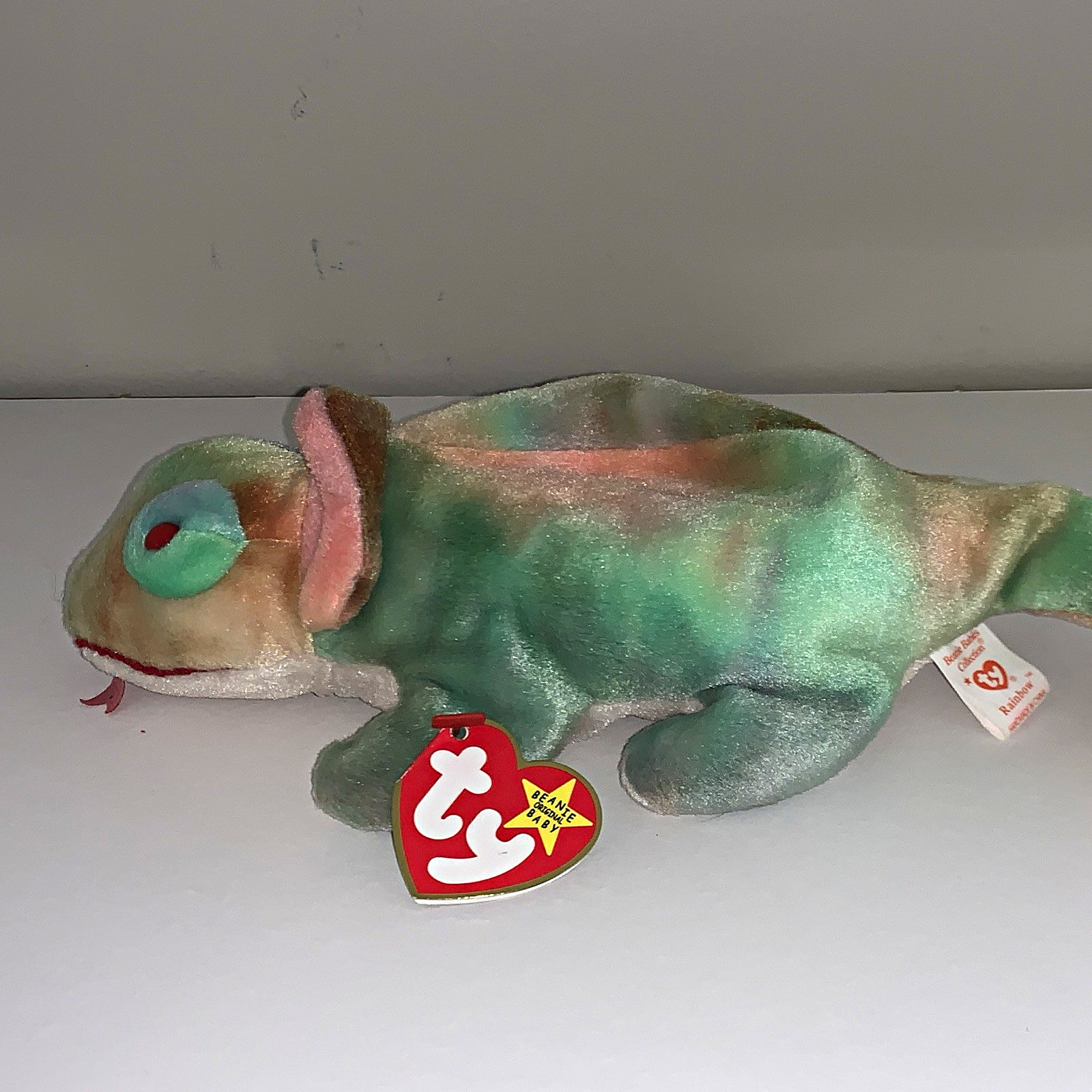 Ty Beanie Babies Rainbow Chameleon Plush Beanbag Vintage 1997