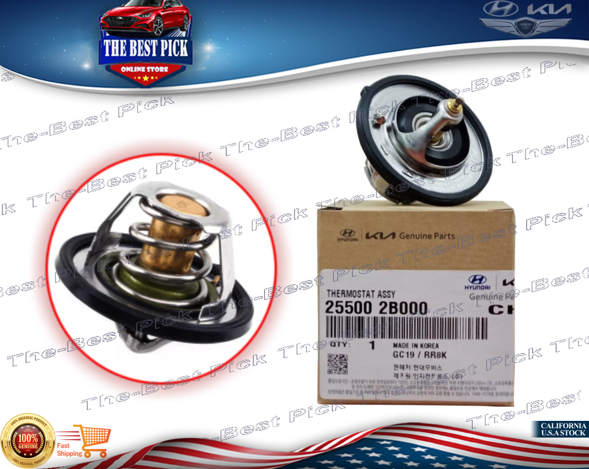 ⭐GENUINE⭐ Engine Coolant Thermostat For Hyundai/Kia 1.6L ONLY 255002B000 ⭐GENUINE⭐ Engine Coolant Thermostat For Hyundai/Kia 1.6L ONLY 255002B000