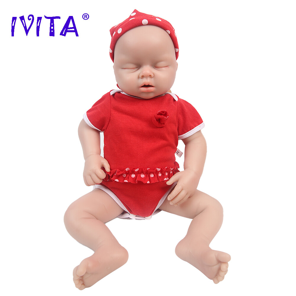 IVITA 20in Sleeping Baby Boy|Girl Doll Handmade Full Silicone Reborn Doll
