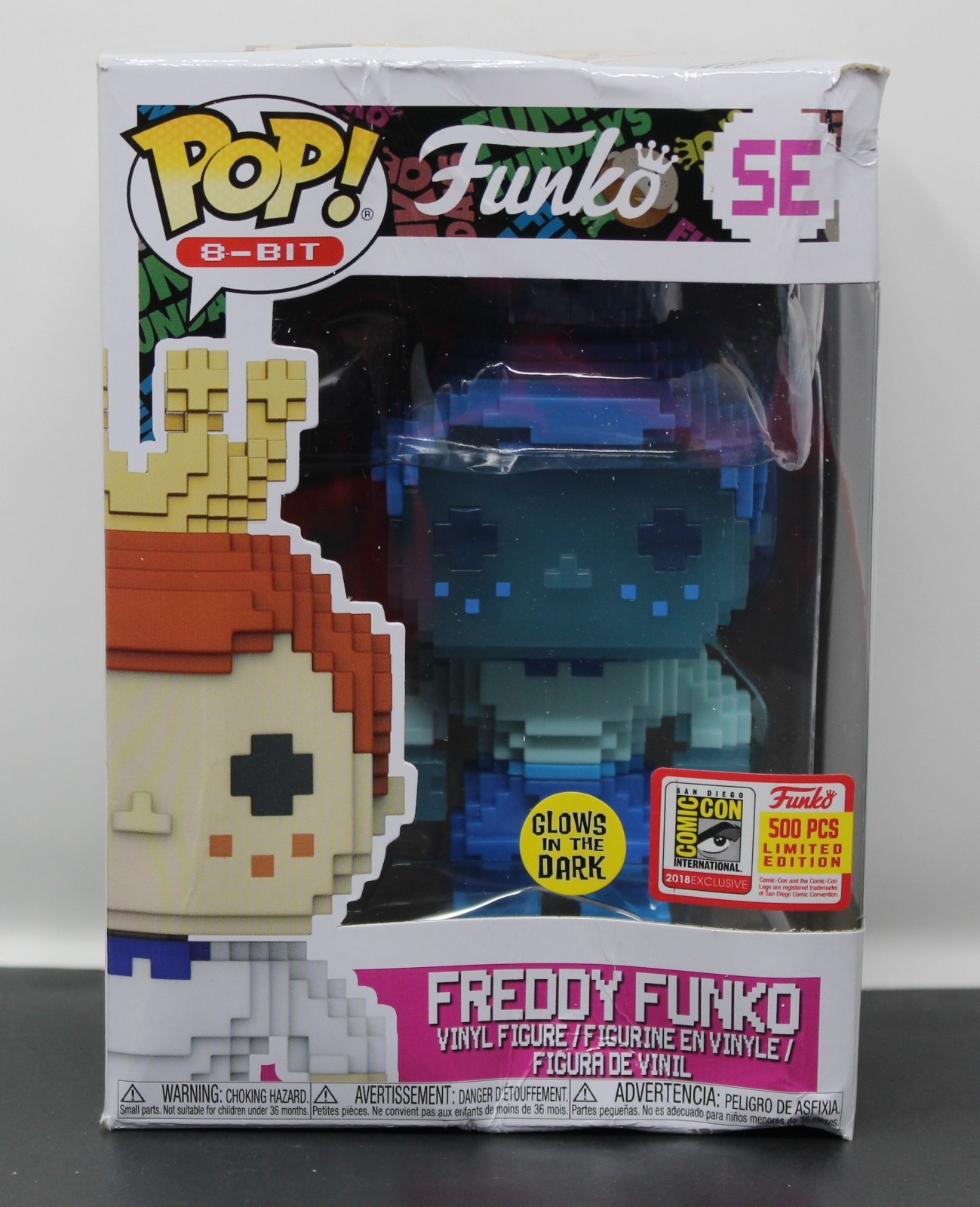 FREDDY FUNKO (8-BIT, BLUE, GLOW) - LE 500 - SAN DIEGO COMIC CON 2018 - FUNKO POP FREDDY FUNKO (8-BIT, BLUE, GLOW) - LE 500 - SAN DIEGO COMIC CON 2018 - FUNKO POP