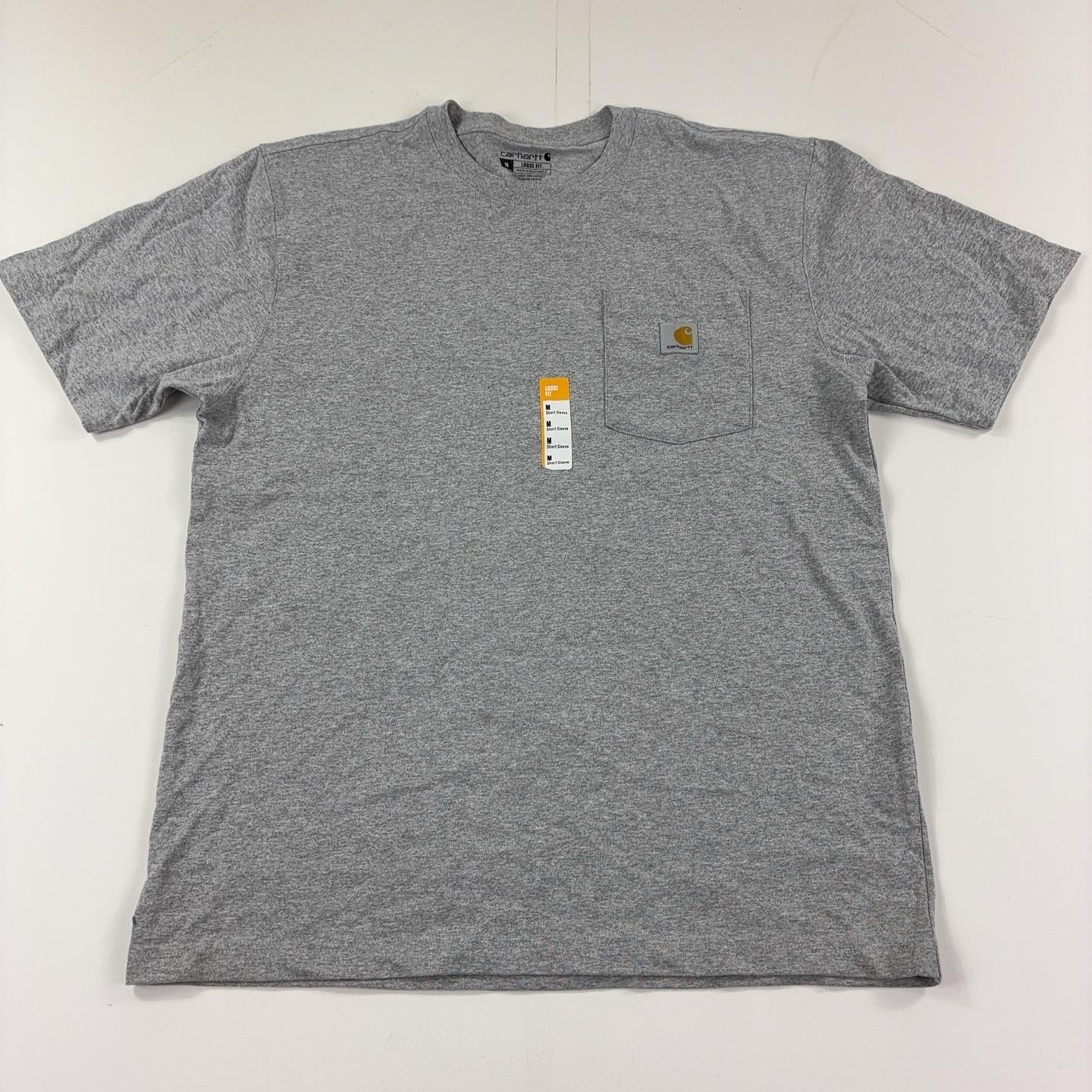 Carhartt Shirt Mens M Gray Loose Fit Pocket Tagless Workwear Jersey Tee K87