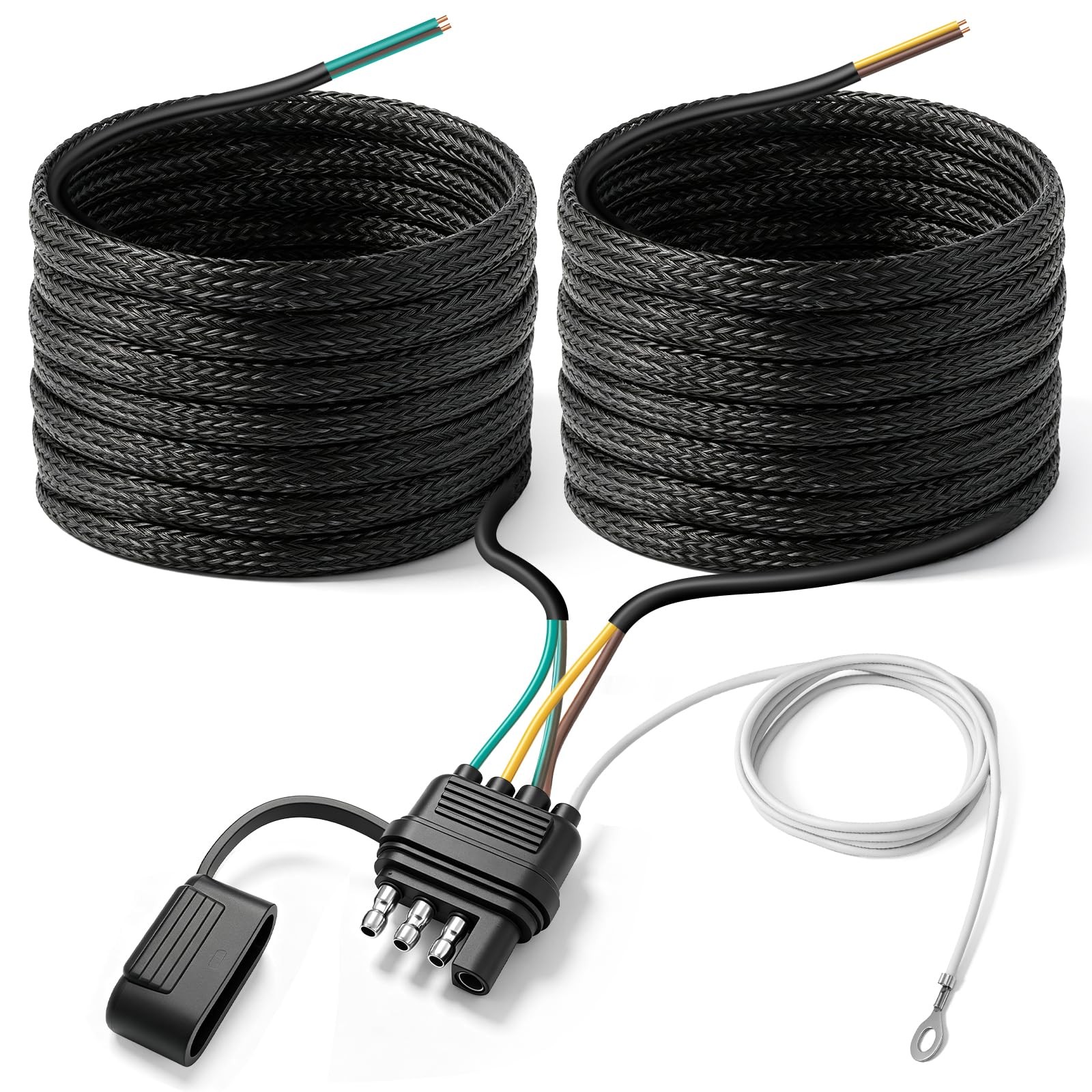 Trailer Wiring Harness 25 Ft 4 Pin Waterproof Trailer Wiring Kit Connector Exten