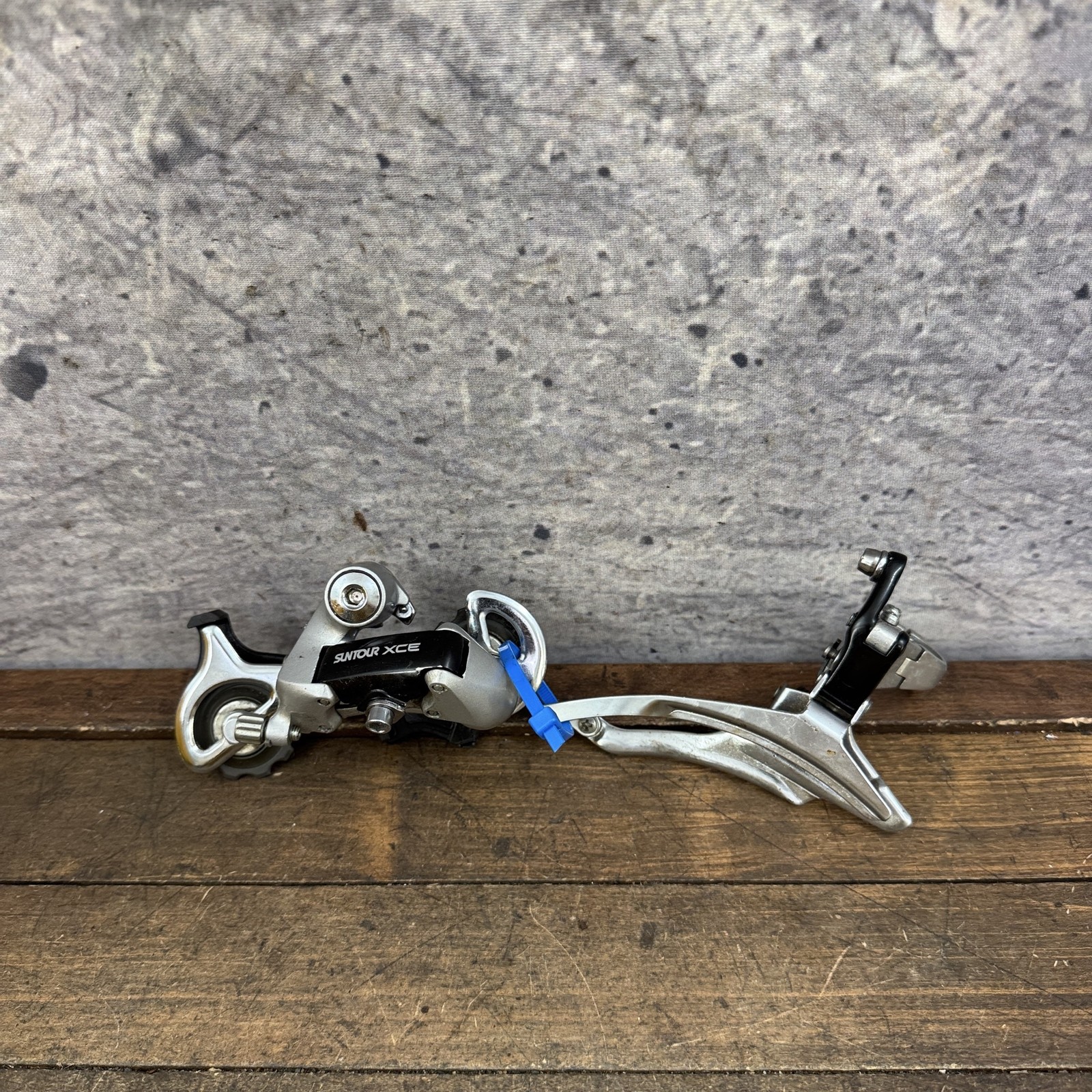 Vintage SunTour XCE Front Rear Derailleur Set Long Cage 1991 Bridgesteone RB-T