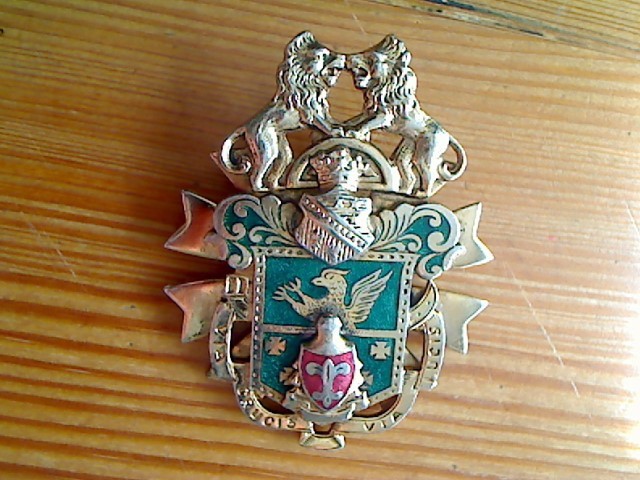 Vintage Via Crucis Via Lucis Heraldic Enamel Brooch Pin 1940s Rare 2 1/8”