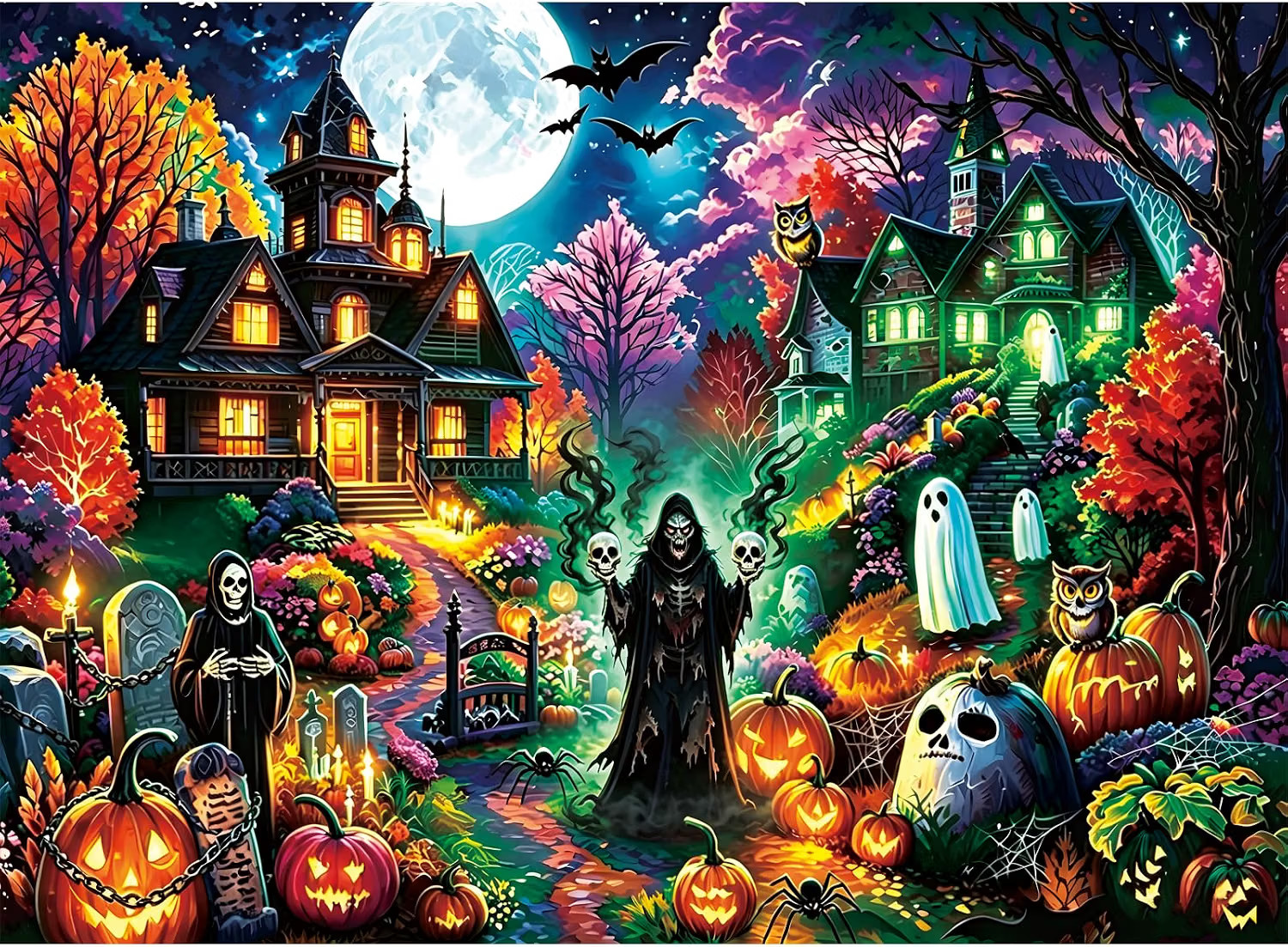 Halloween Nightmare 500-Piece Halloween Horror Jigsaw Puzzle, 21x15 inch