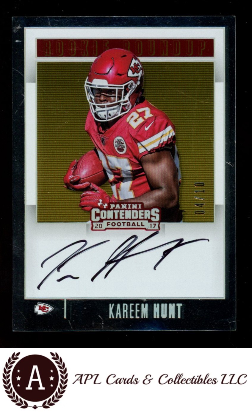 2017 Panini Contenders Kareem Hunt #RR-KH Autograph /10